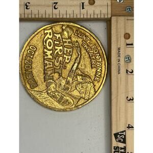 Vintage 1968 “Her First Roman” Theatre Medallion Collectible Gold Token Gift